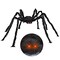 JOYIN 6.4ft Halloween Hairy Spider Outdoor Decorations,Light-up LED Eyes Scary Giant Spider Fake Large Spider Hairy Spider Props for Halloween Yard Decorations Party Outdoor and Outdoor Decor, Black